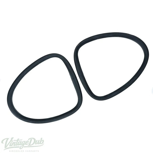 Achterruitrubber 'Deluxe' (alu sierlijst) paar voor Kever — VintageDub