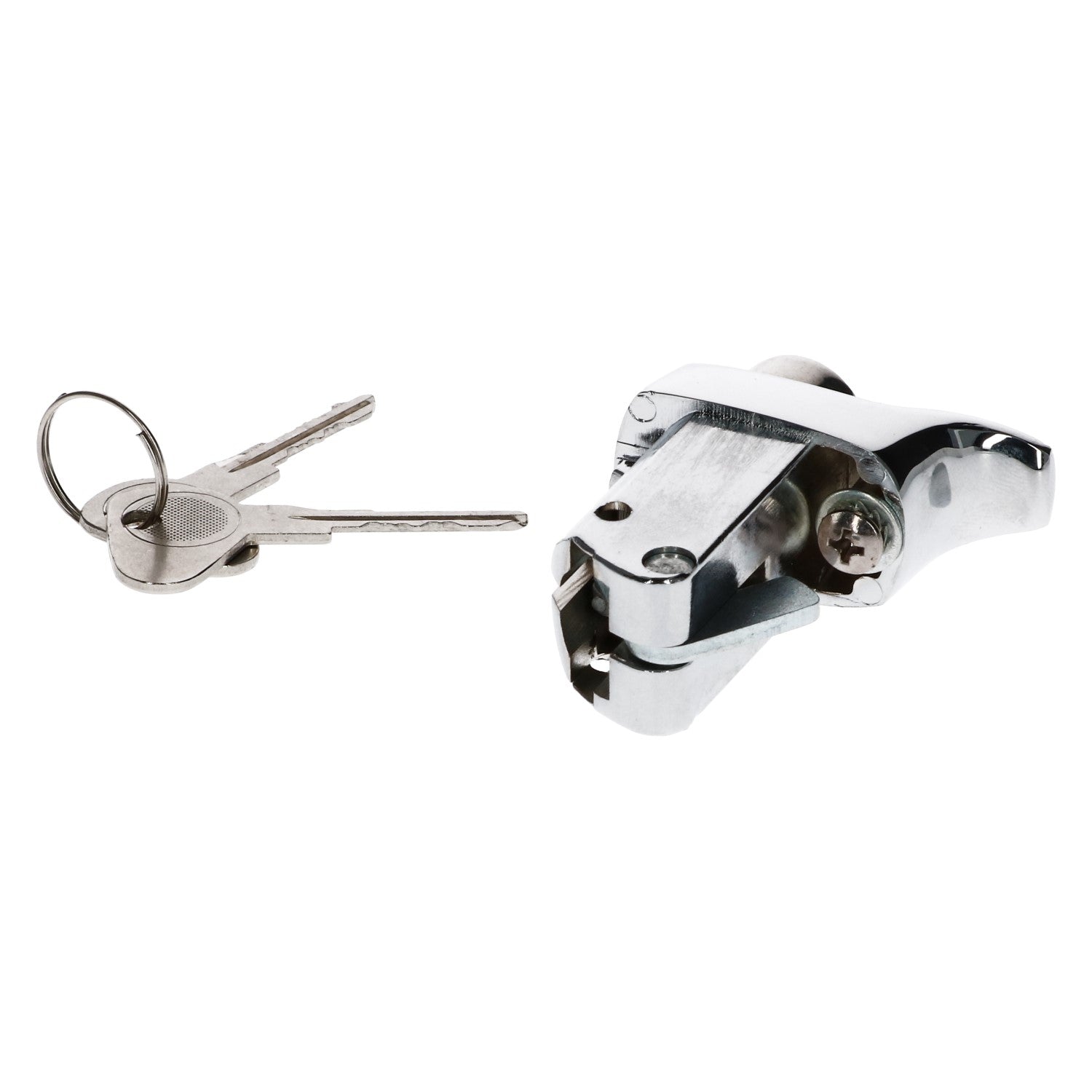 Motorklepslot met sleutel, Chroom TQ detail — T2