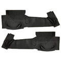 Rubber matten doorloop (zonder wand achter stoel) zwart voor T2 — VintageDub