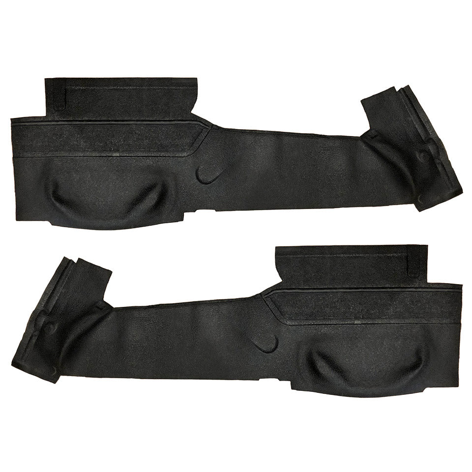 Rubber matten doorloop (zonder wand achter stoel) zwart voor T2 — VintageDub
