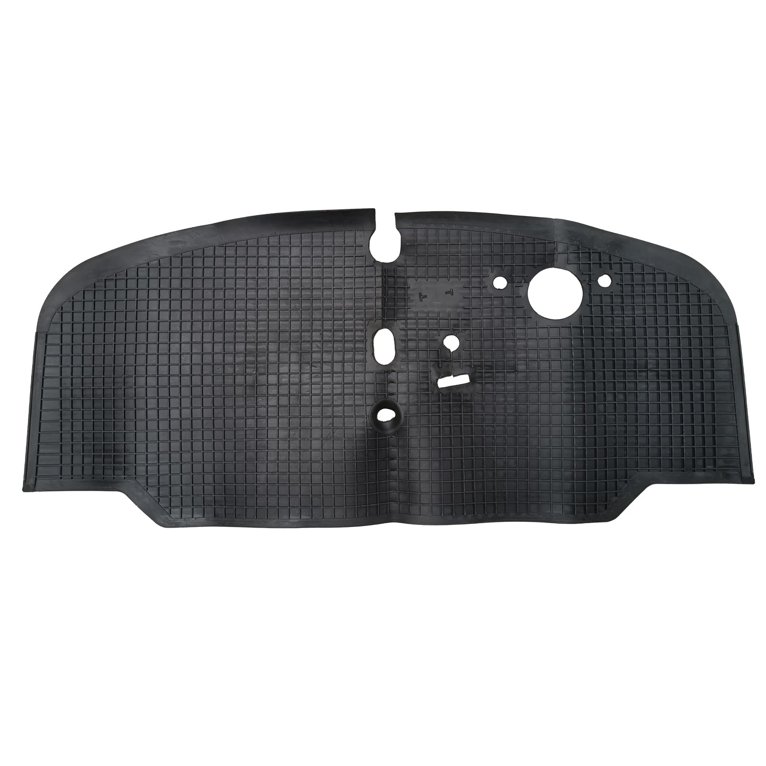 Rubber vloermat vooraan zwart detail — T2 67-72
