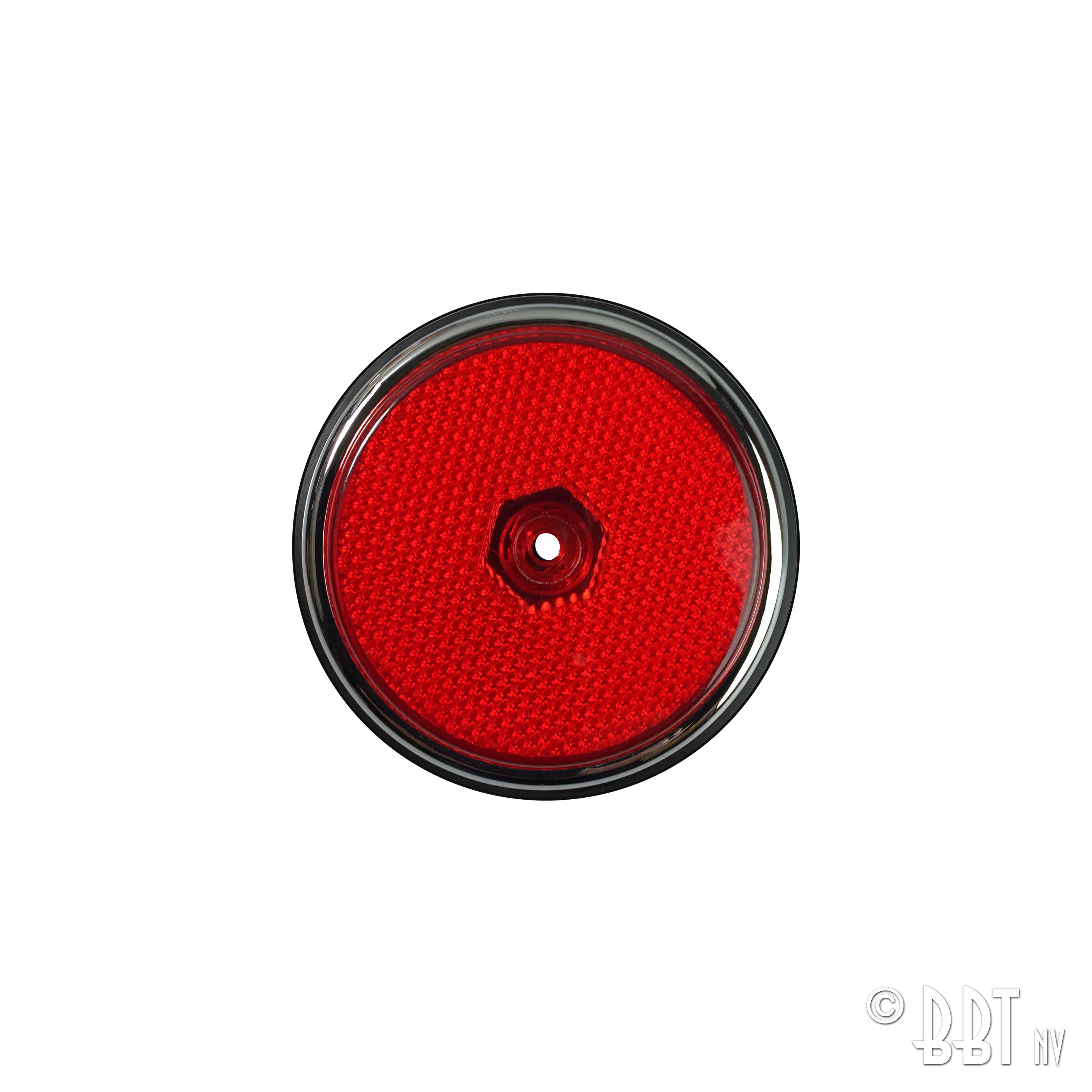 Zijreflector en rubber achteraan - rood/chroom voor T2 — VintageDub