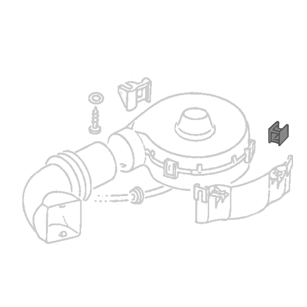 Ophangrubber ventilatie motor detail — Kever