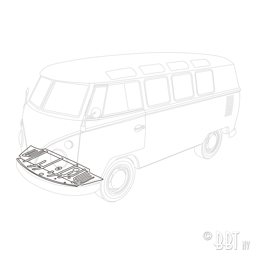 Vloerplaat cabine, compleet (LHD) detail — T1