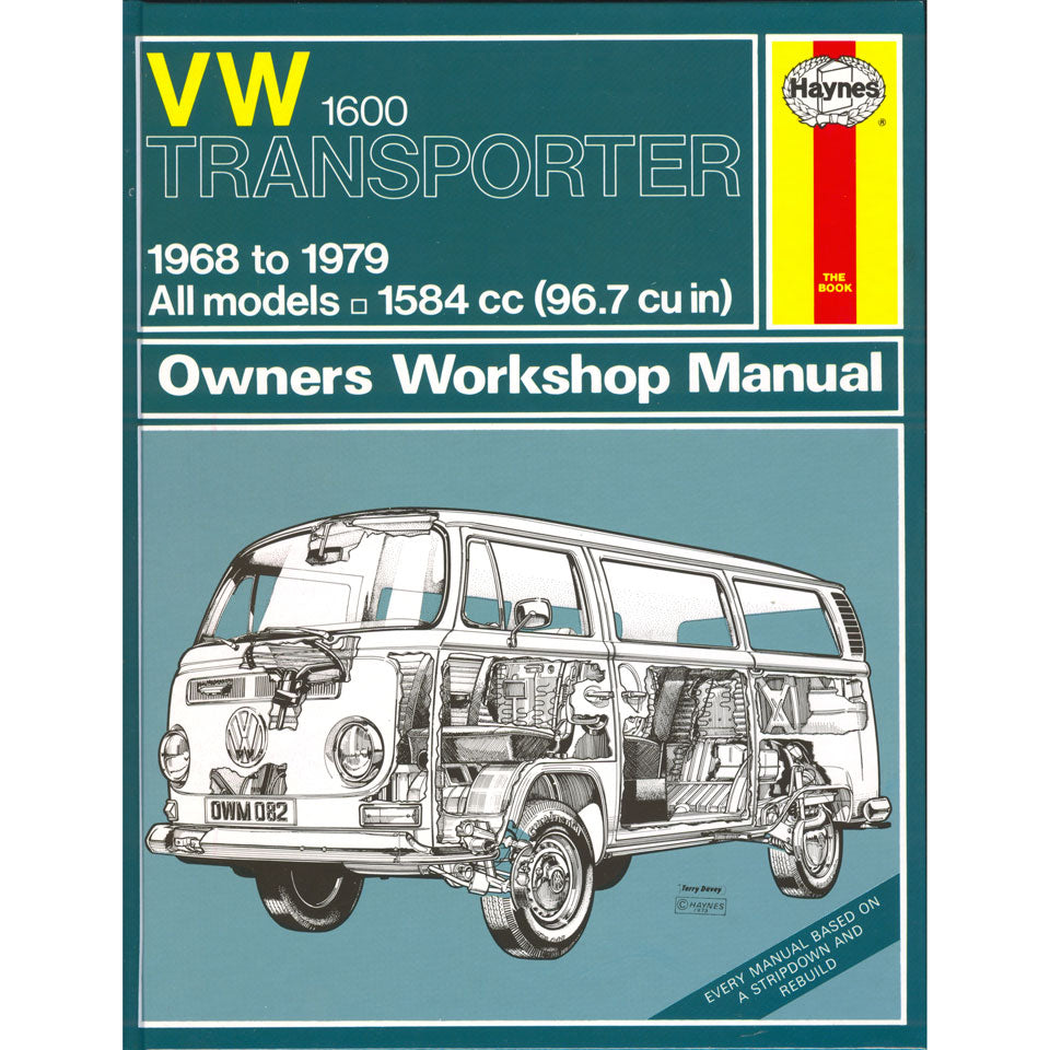 VW 1600 Transporter Manual, Engels, J.H. Haynes detail — T2