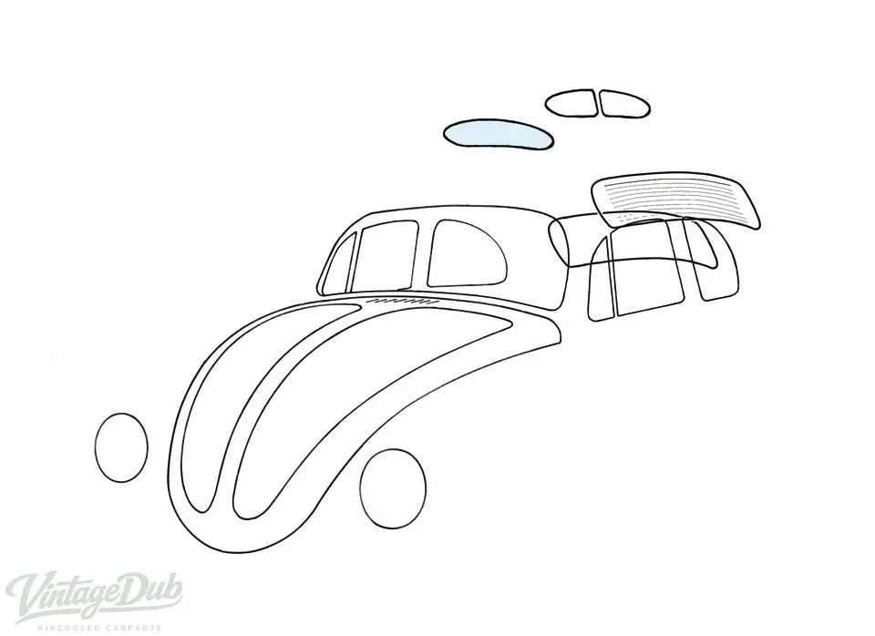 Achterruit detail — Kever