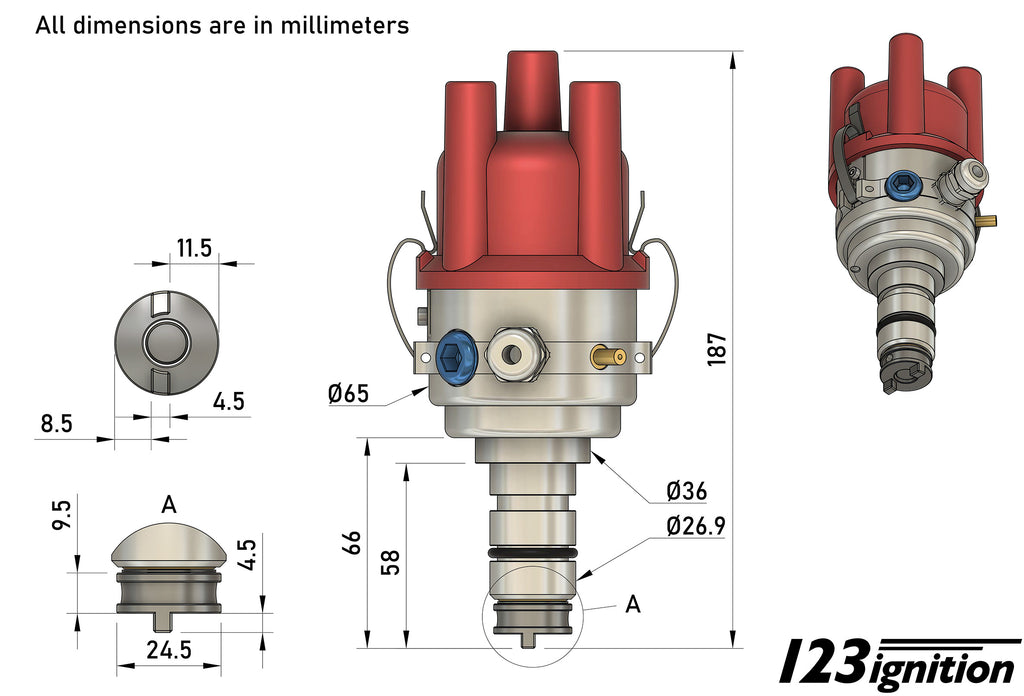 123 Ignition TUNE+-4-R-V-V Bluetooth-Zündung, programmierbar