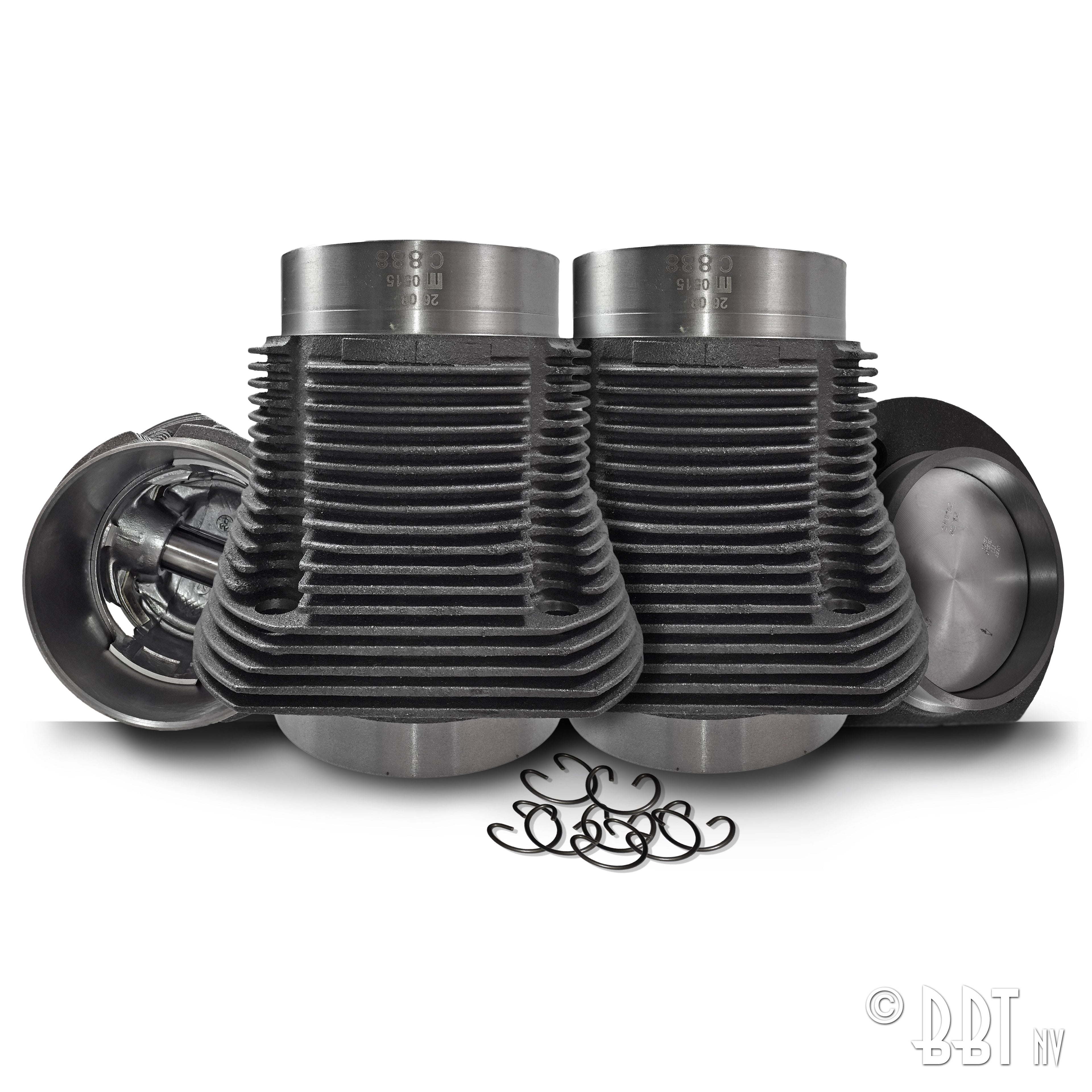 Zuiger en cilinderset, niet gesmeed, boven 94,00 mm - onder 90,00 mm voor T1, T2, Kever, KG — VintageDub