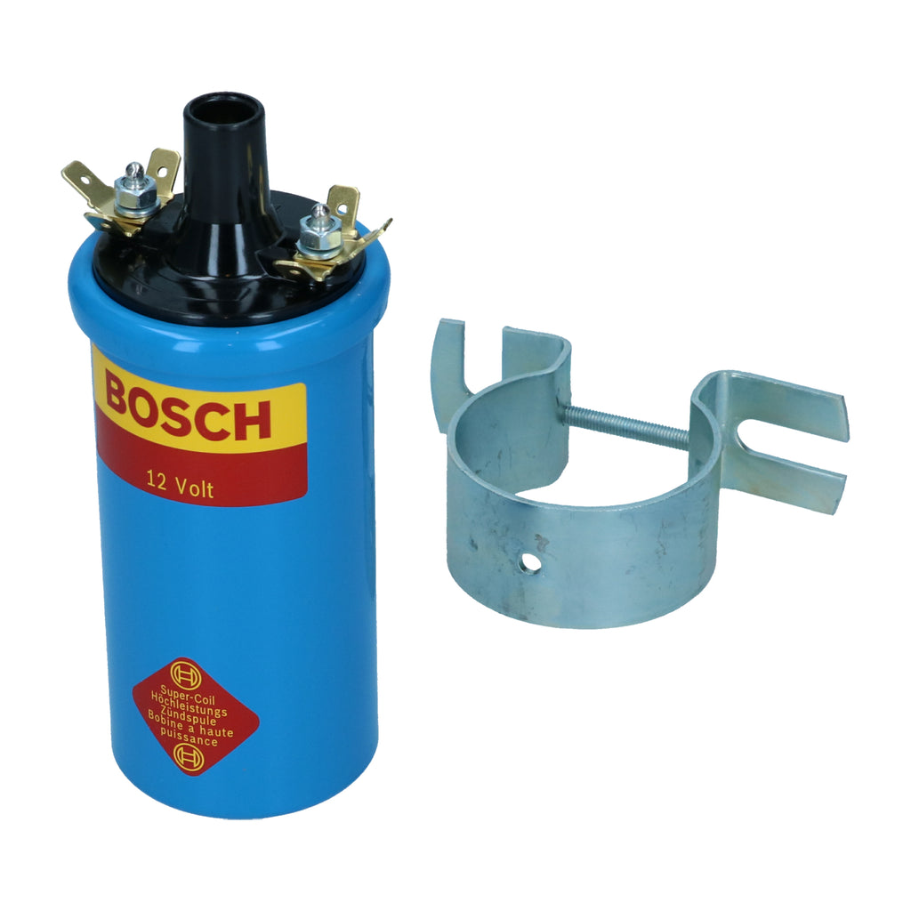 Bobijn blauw Bosch 12 volt 'vintage' detail — T1, T2, Kever, KG