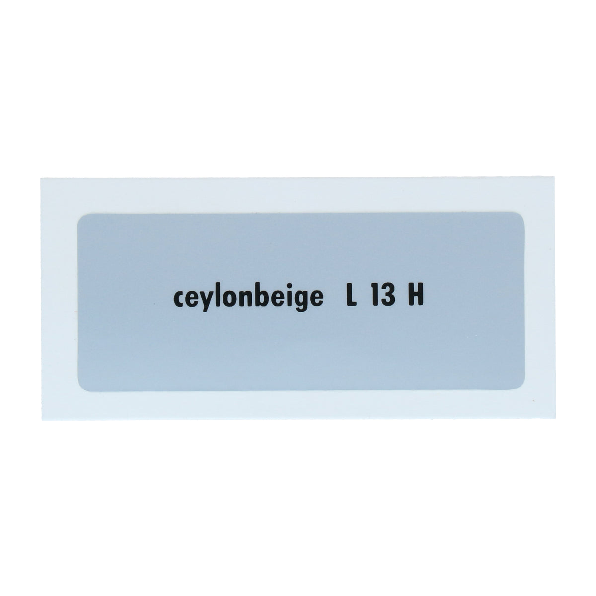 Kleurcode sticker L13H - ceylonbeige voor VW T1 Bus, T2 Bus, Kever en Karmann Ghia - VintageDub