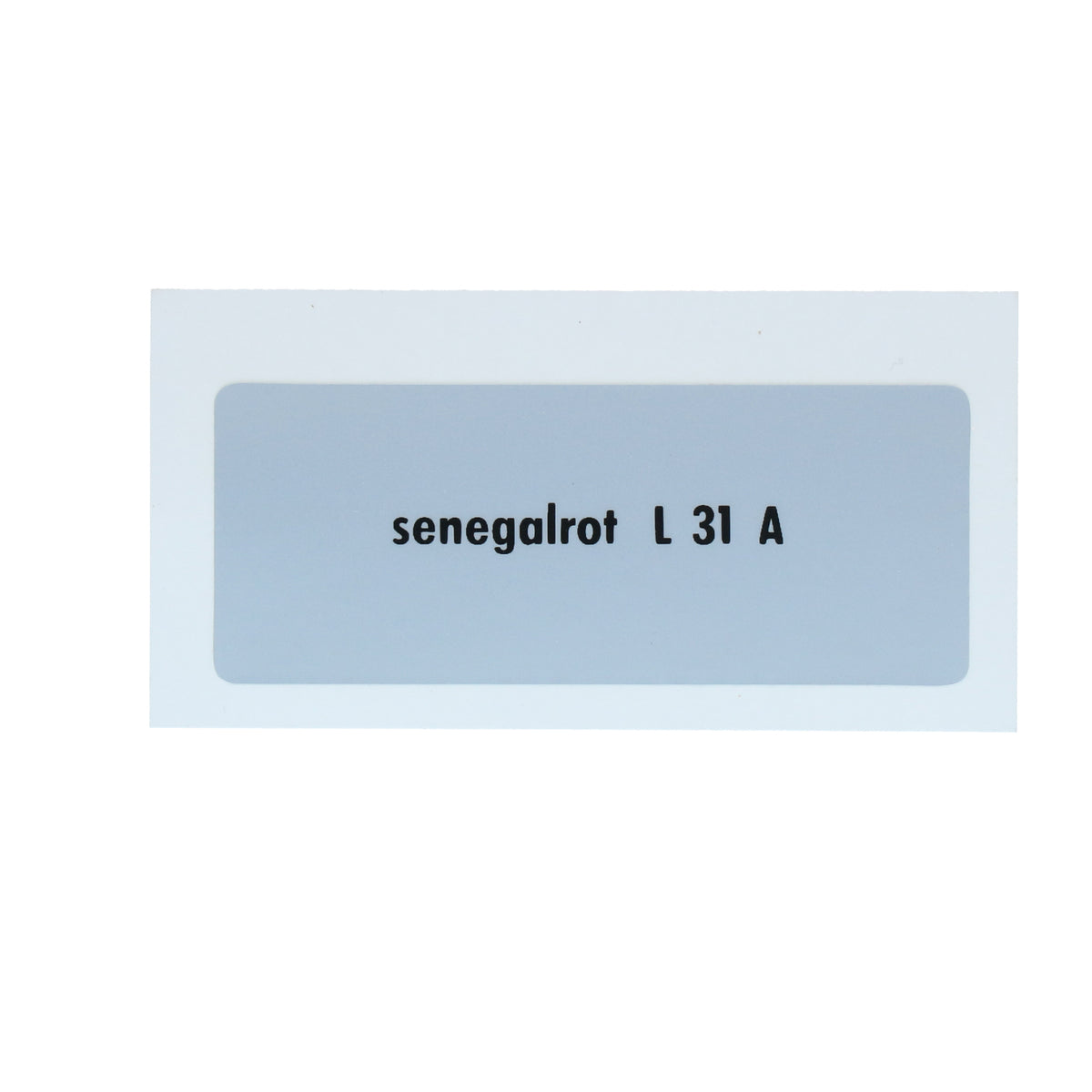 Kleurcode sticker L31A - senegalrot voor VW T1 Bus, T2 Bus, Kever en Karmann Ghia - VintageDub
