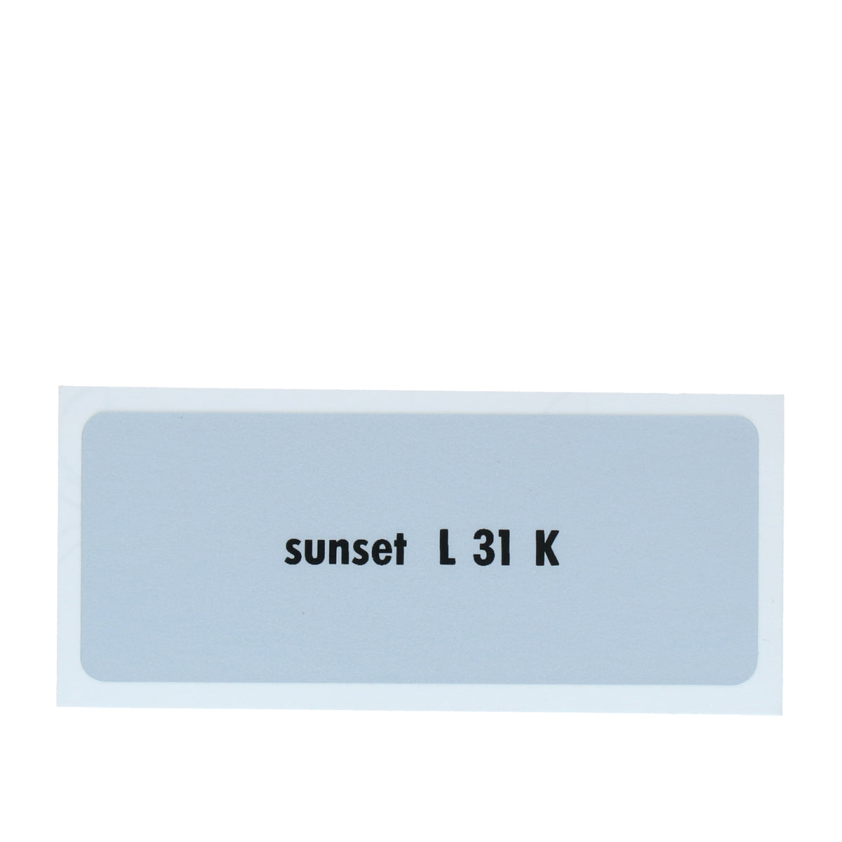 Kleurcode sticker L31K - sunset voor VW T1 Bus, T2 Bus, Kever en Karmann Ghia - VintageDub