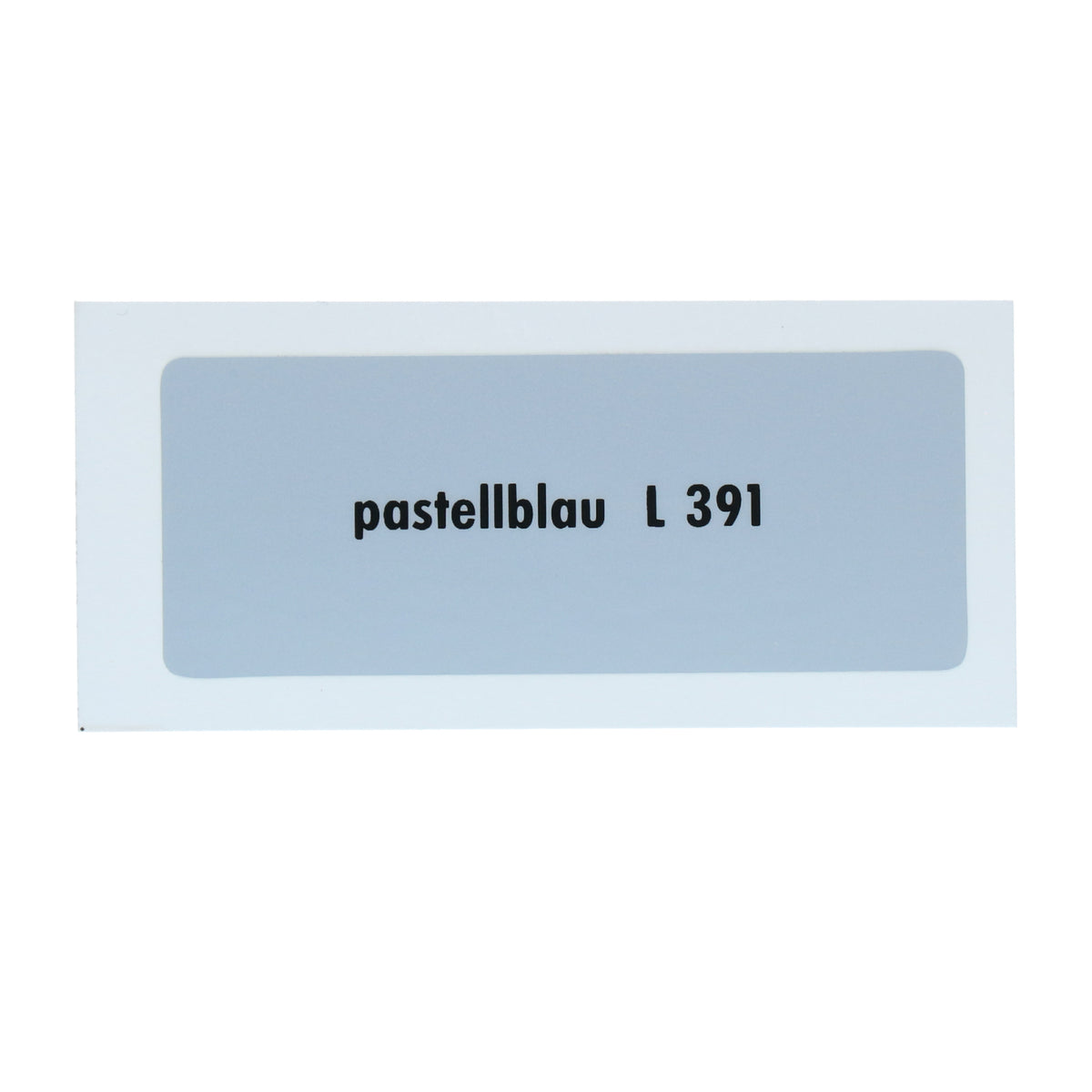 Kleurcode sticker L391 - pastellblau voor VW T1 Bus, T2 Bus, Kever en Karmann Ghia - VintageDub