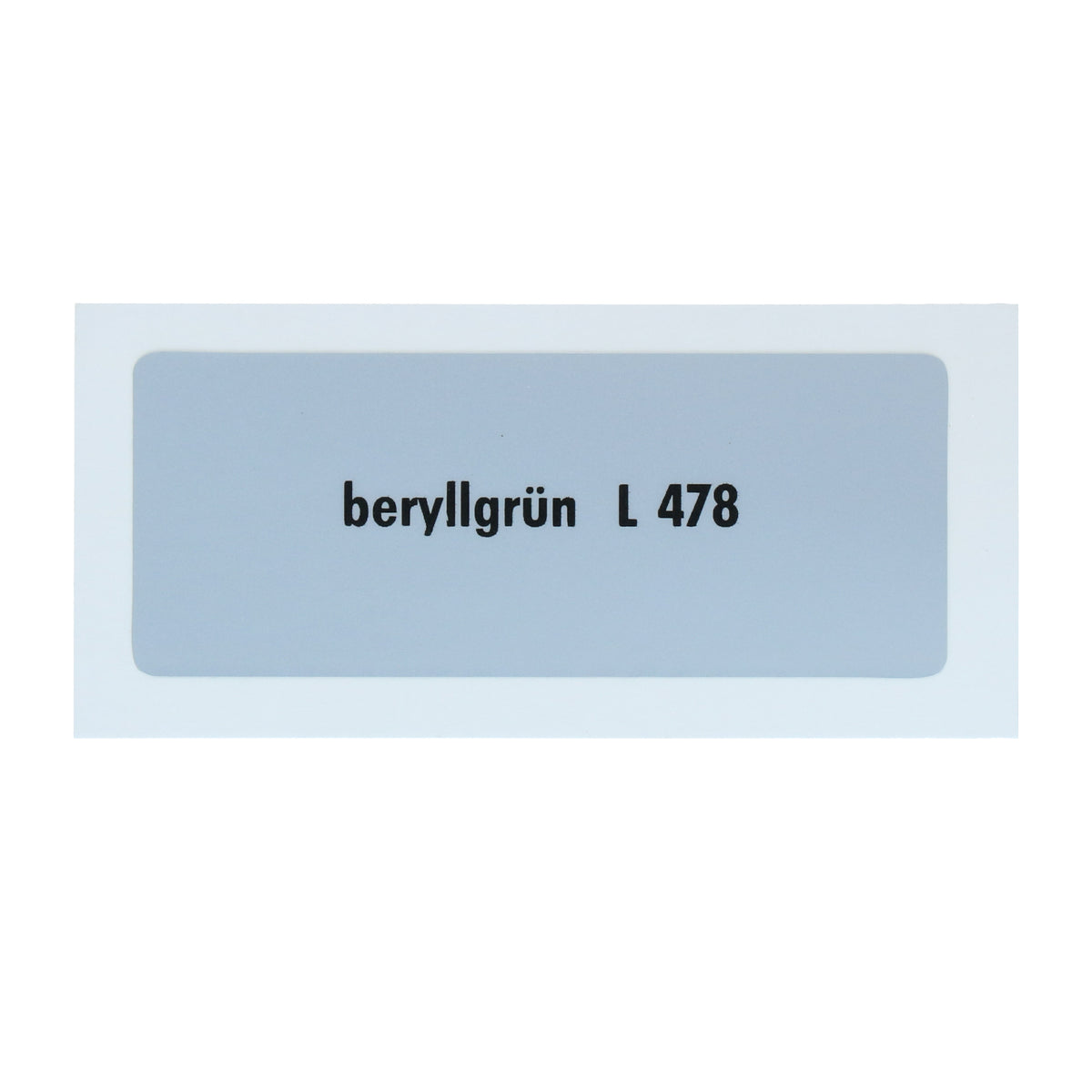 Kleurcode sticker L478 - beryllgrün voor VW T1 Bus, T2 Bus, Kever en Karmann Ghia - VintageDub