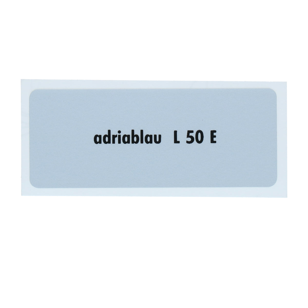 Kleurcode sticker L50E - adriablau voor VW T1 Bus, T2 Bus, Kever en Karmann Ghia - VintageDub