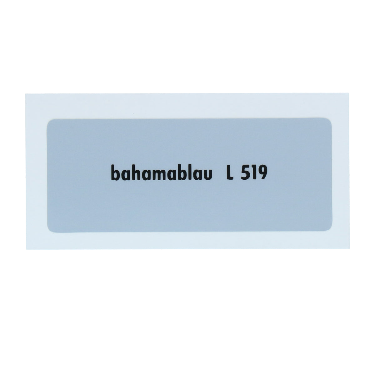 Kleurcode sticker L519 - bahamablau voor VW T1 Bus, T2 Bus, Kever en Karmann Ghia - VintageDub