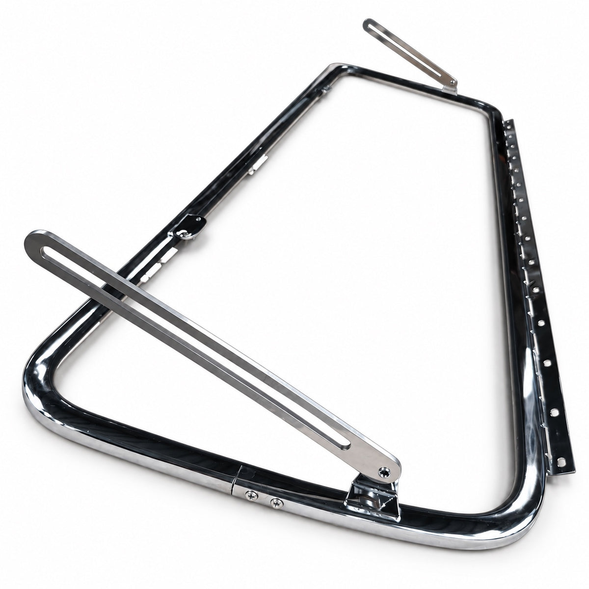 Fensterscheibe Safari, hinten, High Quality verchromt, komplett | VW T1 Bus, T2 Bus 08/63-07/79