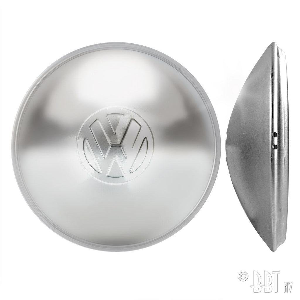 Wieldeksel 5x205 met logo, Origineel, chroom voor T1, T2, Kever, KG — VintageDub