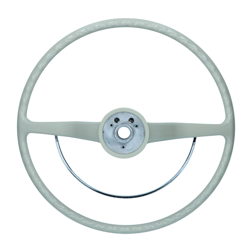 Stuur met claxonbeugel, zilver-beige detail — Kever, KG