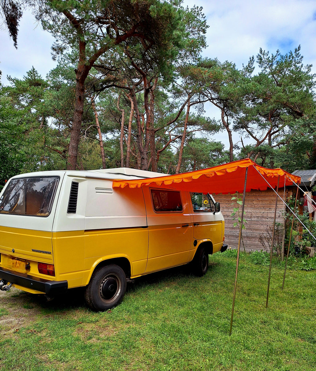 VW T2 Bus | Vintage Sonnenmarkise, orange, bis 07/79