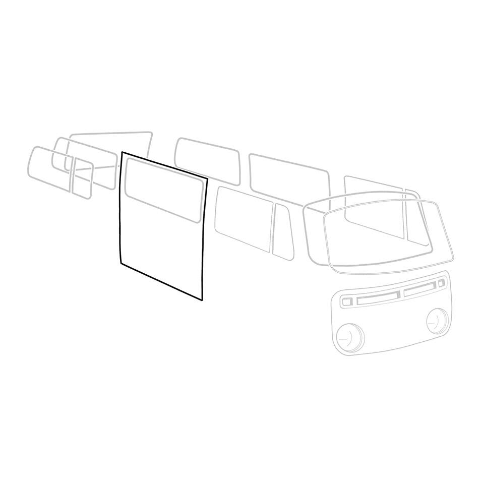 Schuifdeurrubber, rechts, Top Quality detail — T2