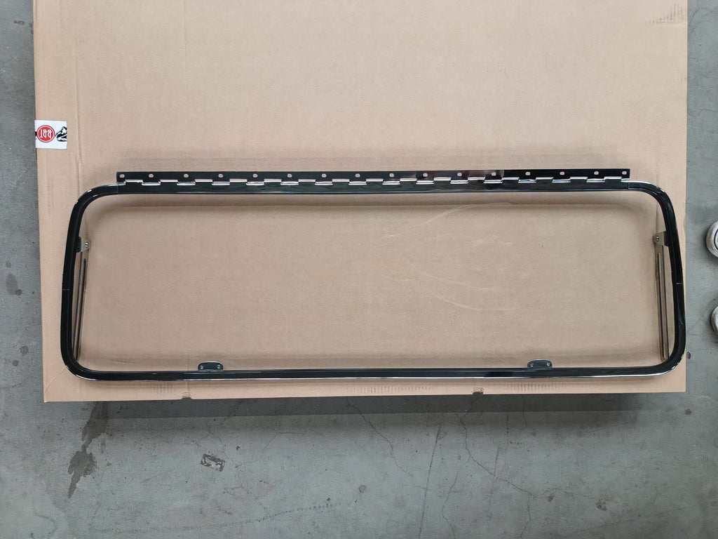 VW T1 Bus, T2 Bus | Fensterscheibe Safari, hinten, High Quality verchromt komplett | 08/63-07/79
