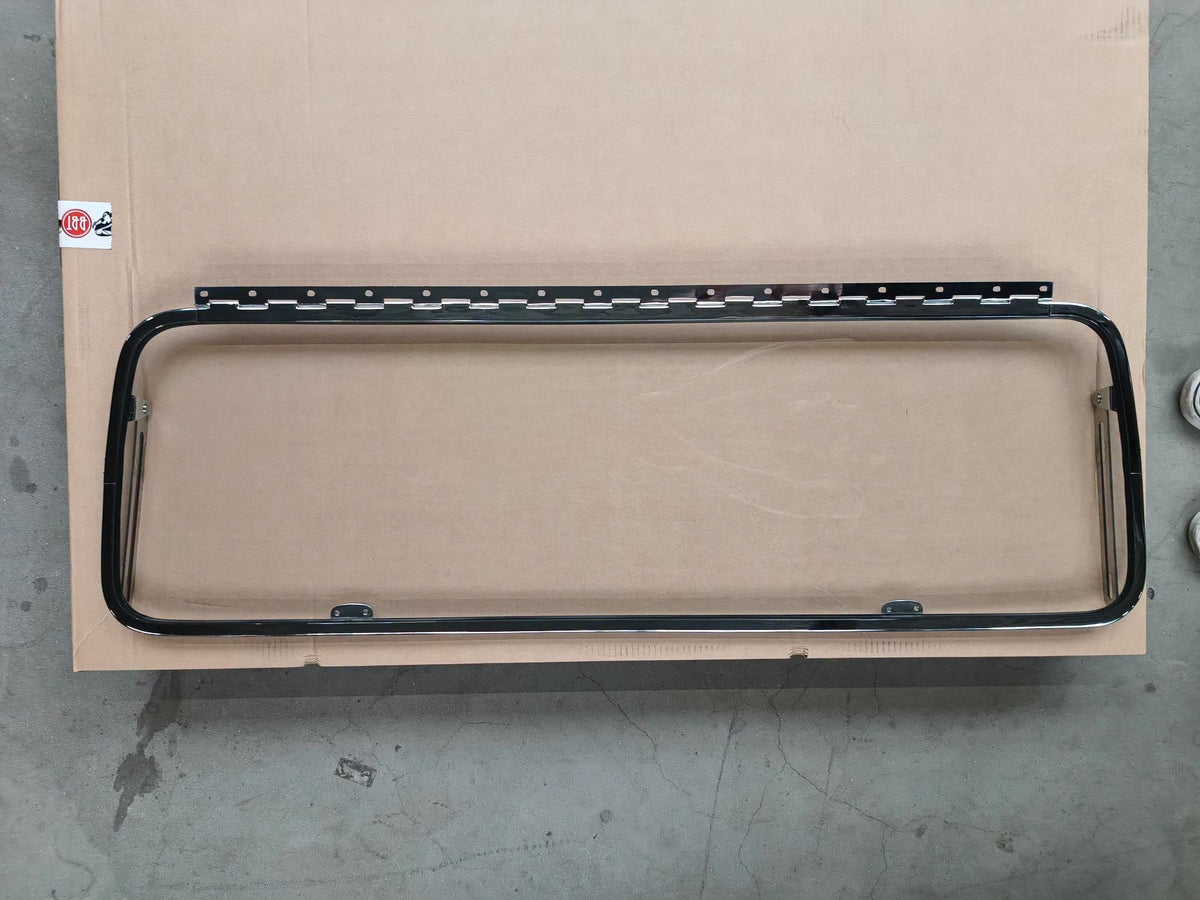VW T1 Bus, T2 Bus | Fensterscheibe Safari, hinten, High Quality verchromt komplett | 08/63-07/79