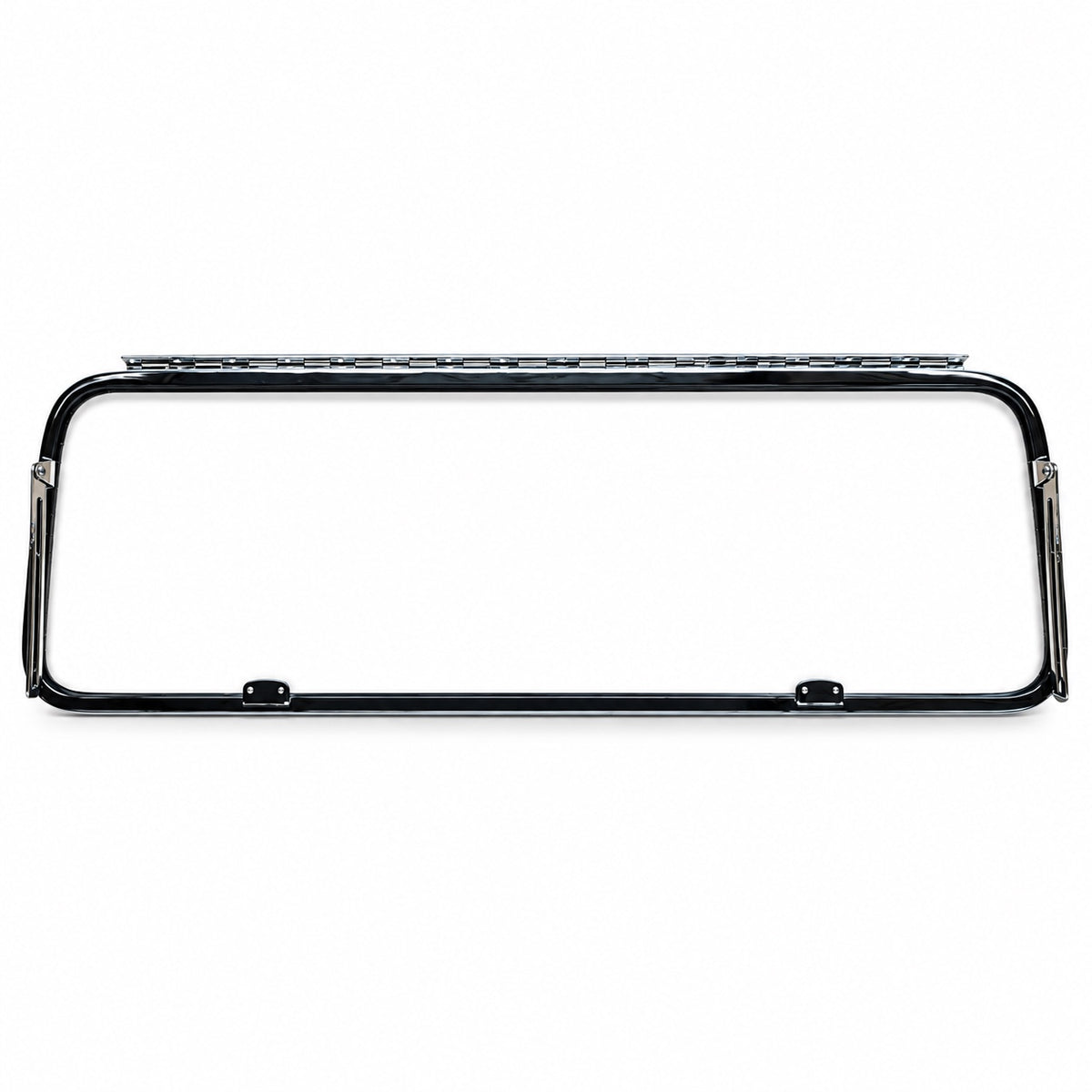 Fensterscheibe Safari, hinten, High Quality verchromt, komplett | VW T1 Bus, T2 Bus 08/63-07/79