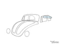 Achterruit kever Cabrio verwarmd voor Kever — VintageDub