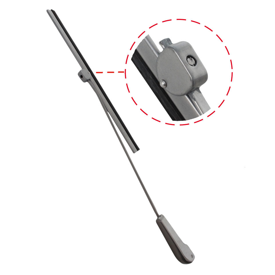 Ruitenwisser + arm, zilver detail — T1