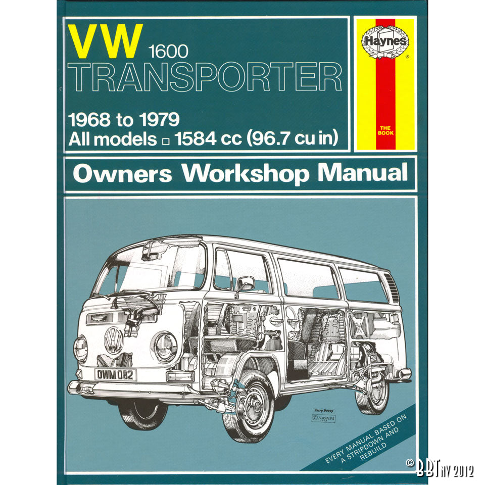 VW 1600 Transporter Manual, Engels, J.H. Haynes voor T2 — VintageDub