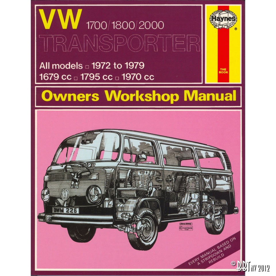 VW 1700/1800/2000 Transporter Manual, Engels, J.H. Haynes voor T2 — VintageDub