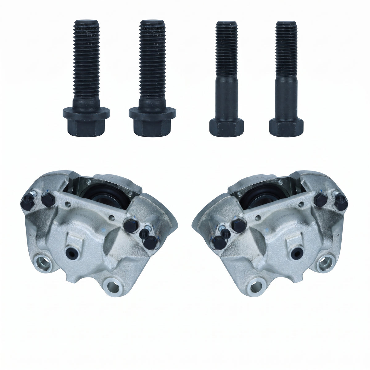 Brake caliper set left + right with mounting bolts | VW T2 Bus 08/72-07/79 | 211 615 107A + 211 615 108A