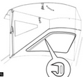VW T2 Bus | Hubdach-Randzierleiste, grauer Kunststoff, Westfalia, 08/1967-07/1972