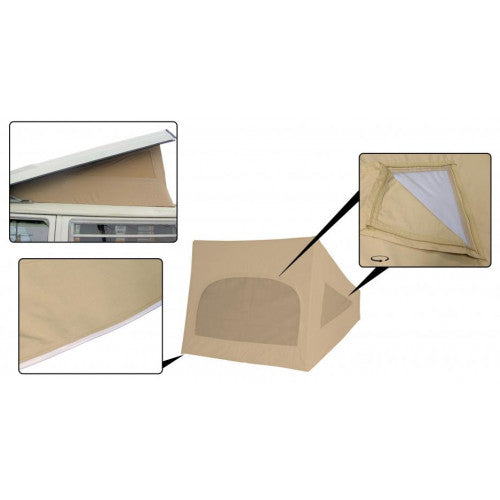 Hefdakdoek VW T2 beige 1 raam