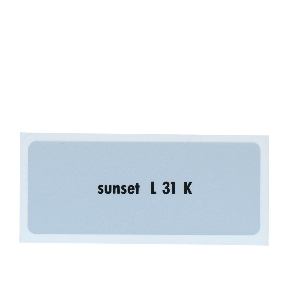Kleurcode sticker L31K - sunset – VW T1 Bus, T2 Bus, Kever, KG, T3 Bus, Type 3, Type 181