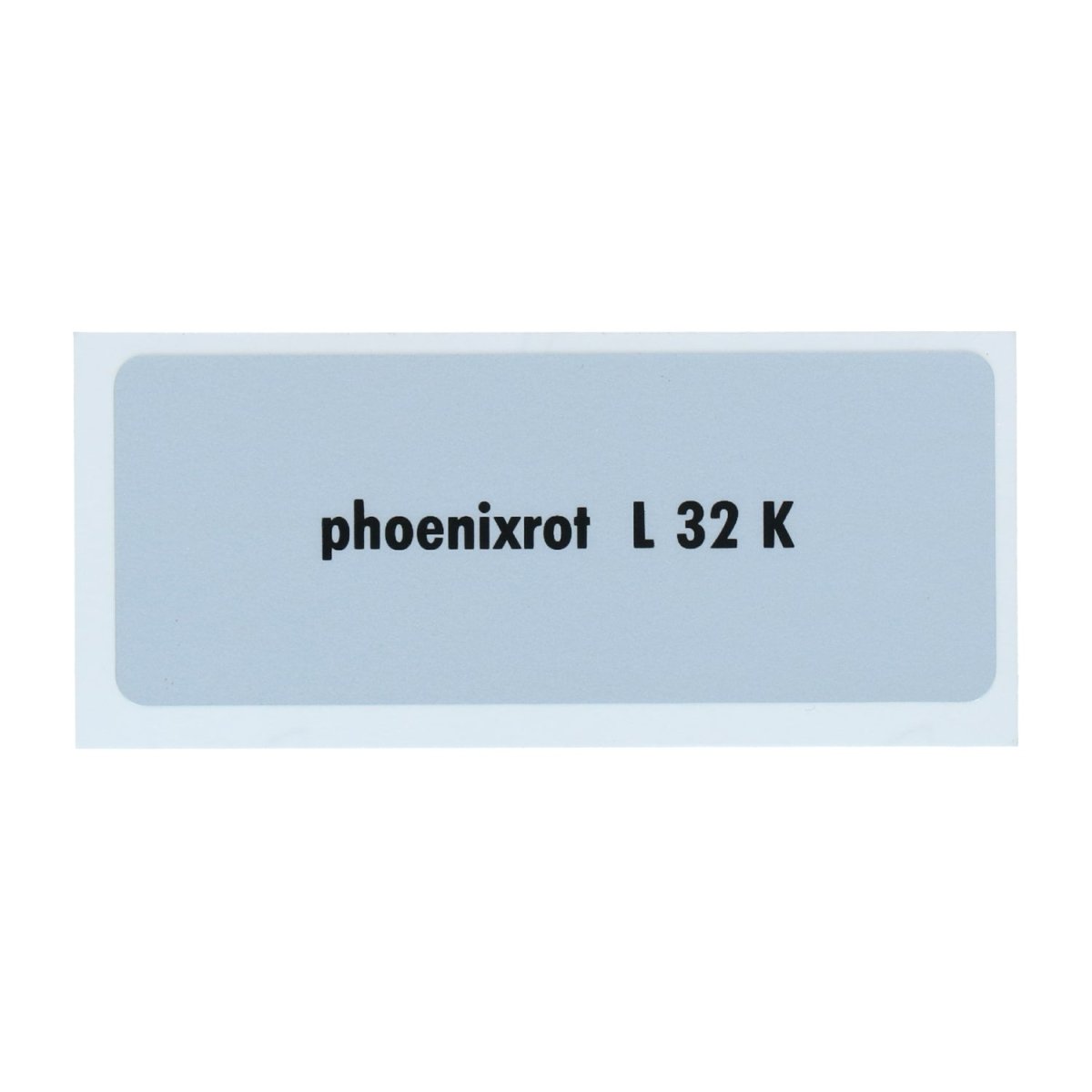 Kleurcode sticker L32K - phoenixrot – VW T1 Bus, T2 Bus, Kever, KG, T3 Bus, Type 3, Type 181
