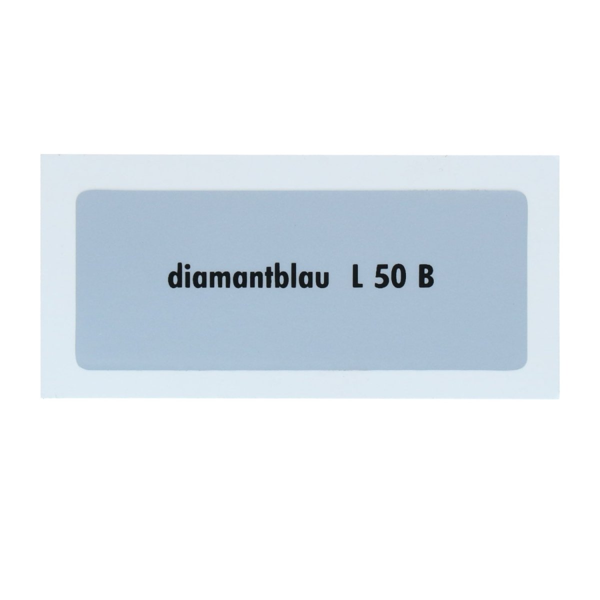 Kleurcode sticker L50B - diamantblau – VW T1 Bus, T2 Bus, Kever, KG, T3 Bus, Type 3, Type 181