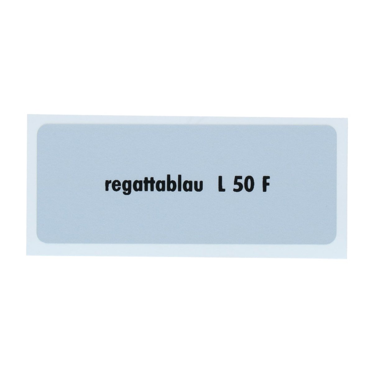 Kleurcode sticker L50F - regattablau – VW T1 Bus, T2 Bus, Kever, KG, T3 Bus, Type 3, Type 181
