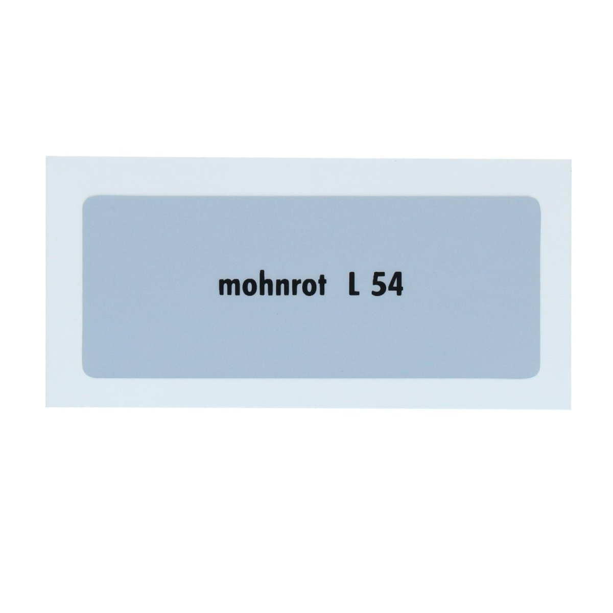 Kleurcode sticker L54 - mohnrot – VW T1 Bus, T2 Bus, Kever, KG, T3 Bus, Type 3, Type 181