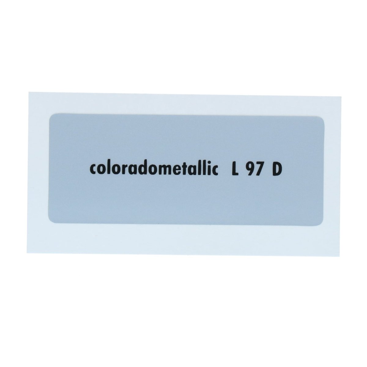 Kleurcode sticker L97D - coloradometallic voor VW T1 Bus, T2 Bus, Kever en Karmann Ghia - VintageDub