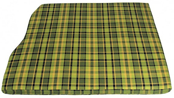 VW T2 Bus | Motorruimte matras hoes, 1210 mm breed, geruit groen/geel, 08/67-07/79