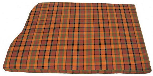VW T2 Bus | Motorruimte matras hoes, 1280 mm breed, geruit oranje/geel/groen, 08/67-07/79