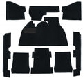 VW Kever | TMI Bouclé interieur tapijtset, zwart (9-delig) | Kever sedan LHD 1303