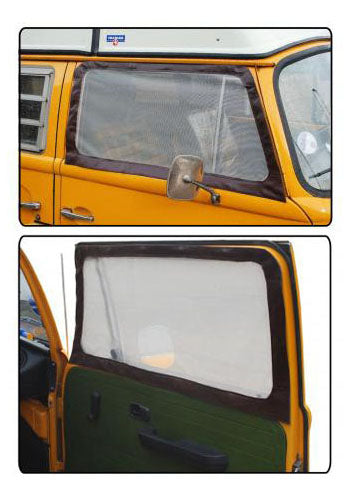 VW T2 Bus | Fahrerhaus-Türfenster-Fliegengitter, 08/67-07/79