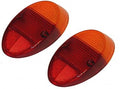 VW Käfer | Hella Rücklichtglas Europa amber/rot, Qualität A (pro Paar) | Käfer: alle Modelle 08/61 - 07/67, VW1200 08/67 - 07/73 | 111945241K