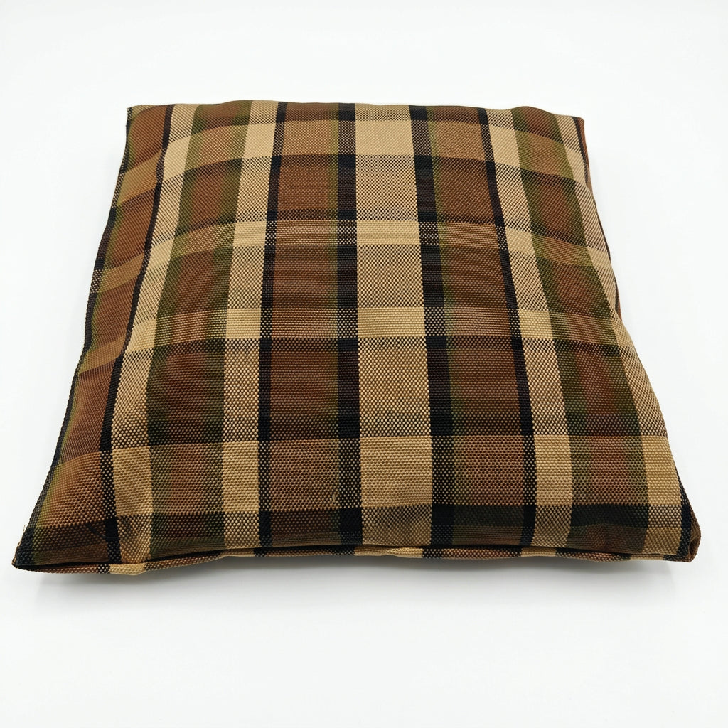Westfalia kussen geruit bruin/beige 40 x 40cm originele Westfalia stof – VW T2 Bus Westfalia – detail 3