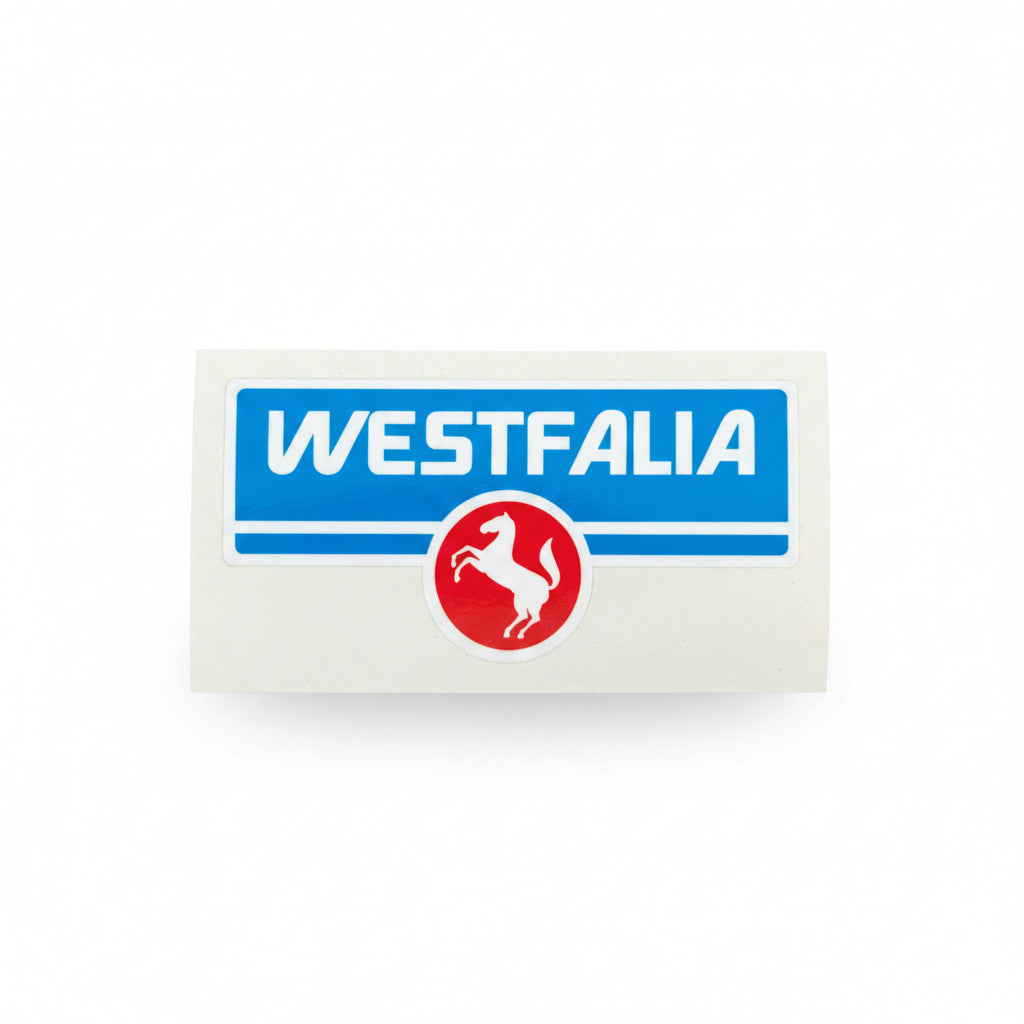 Aufkleber 'Westfalia' Pferd, 10x5cm, antikes Logo