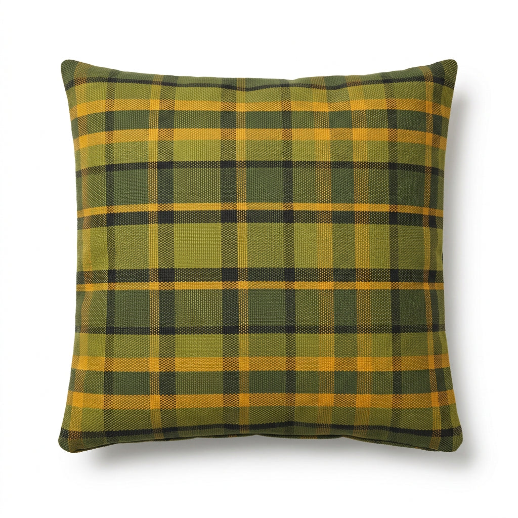 Westfalia kussen geruit groen/groen 40 x 40cm originele Westfalia stof – VW T2 Bus Westfalia – detail 3
