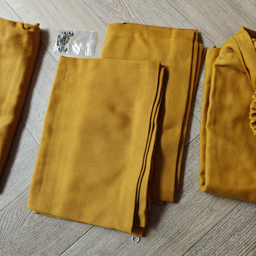 VW T2 Bus | Vorhang-Set, gelb, 10-teilig, Westfalia, 08/1967-07/1979